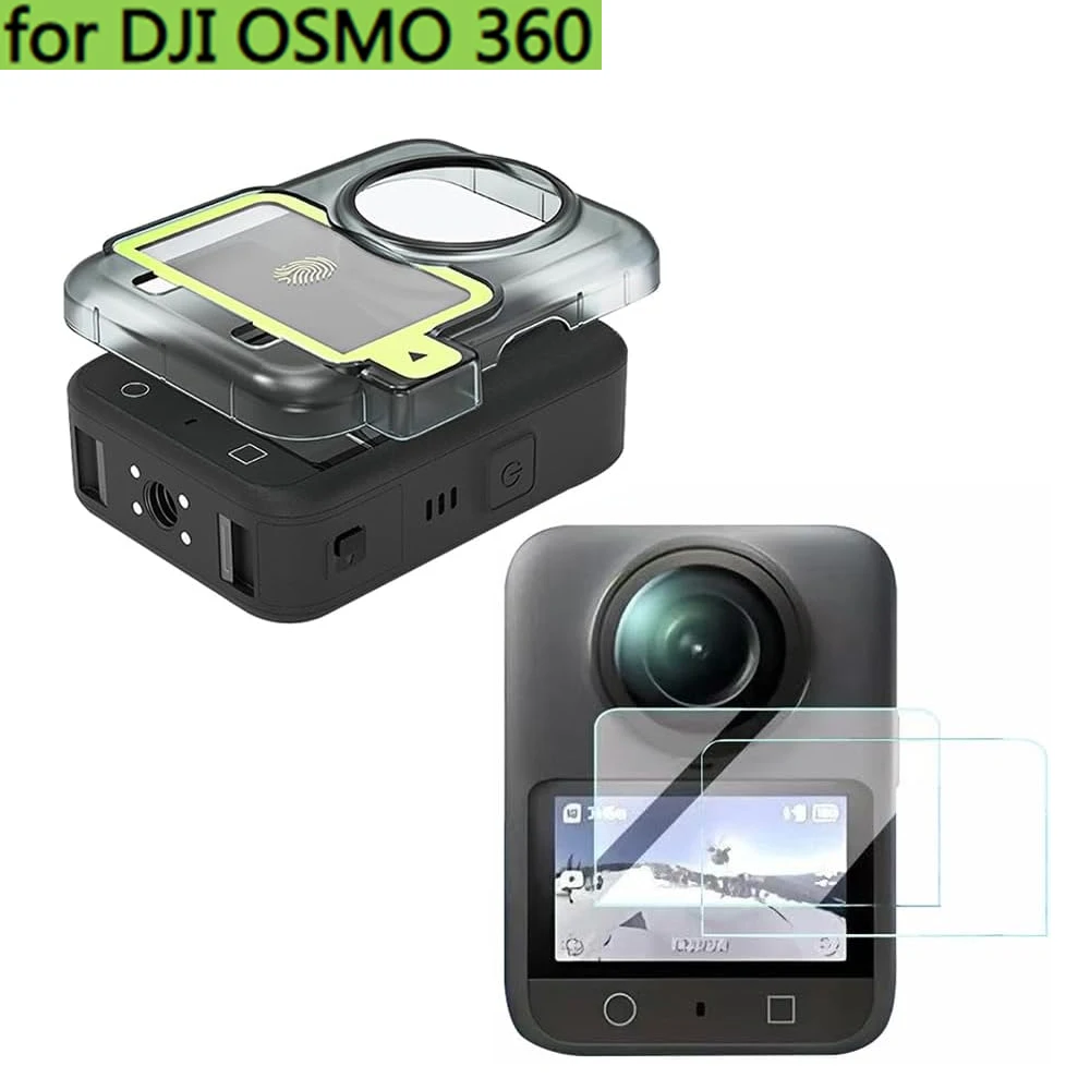 

2Pcs Screen Protector for DJI Osmo 360, Tempered Glass Film with Auto Alignment Kit HD Clear Protective Film 9H Anti Fingerprint