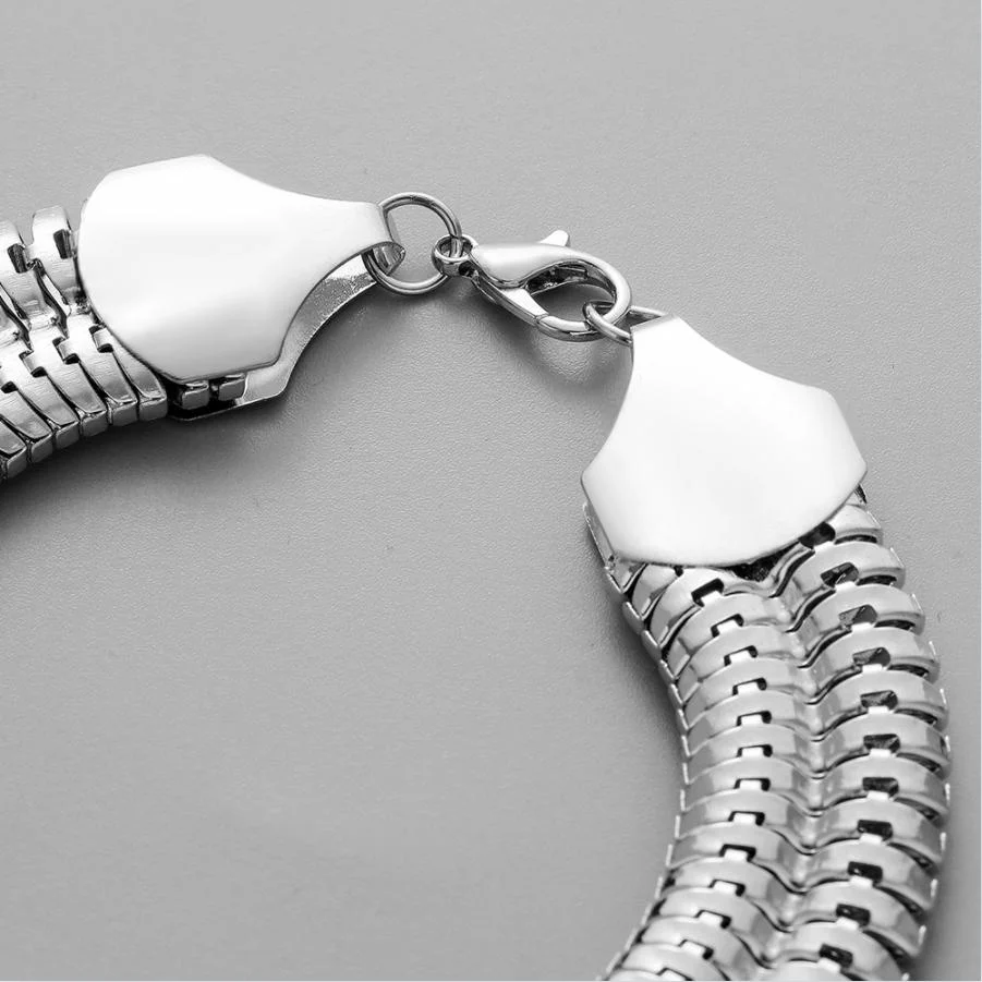 Korean Fashion Cuban Chain Men Bracelet Classic Stainless Steel Chain Bracelet for Men Women Party Jewelry Gift Pulsera Hombre