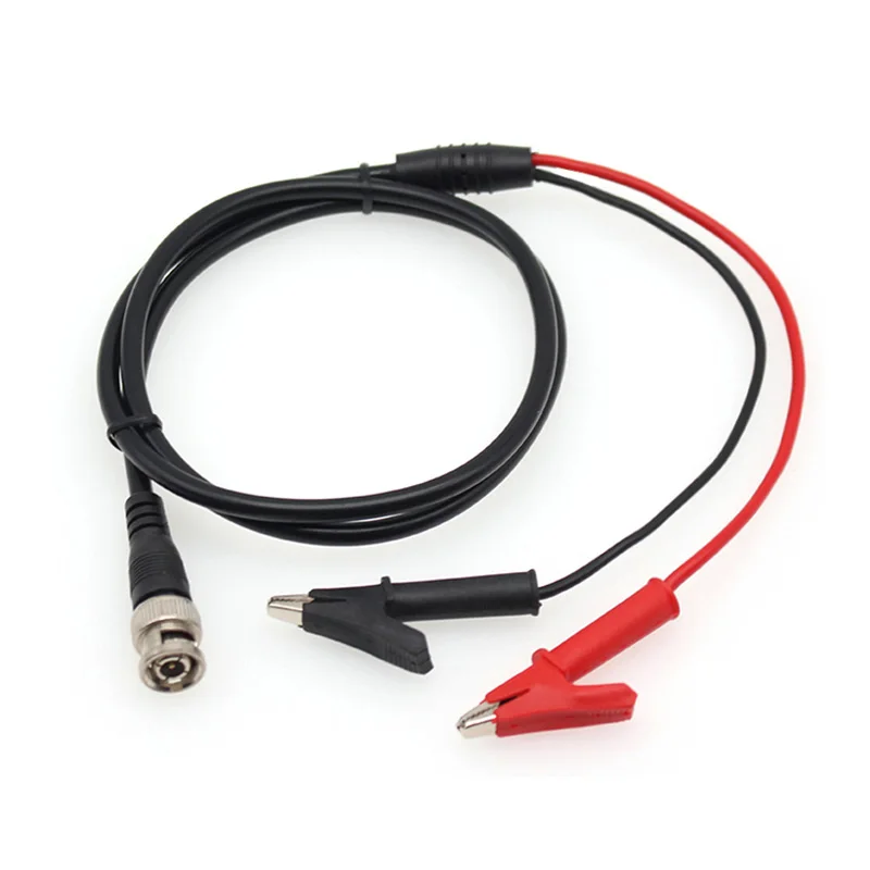 BNC Male Connector to Dual Alligator Clip Test Lead Probe Cable for Oscilloscope Multimeter