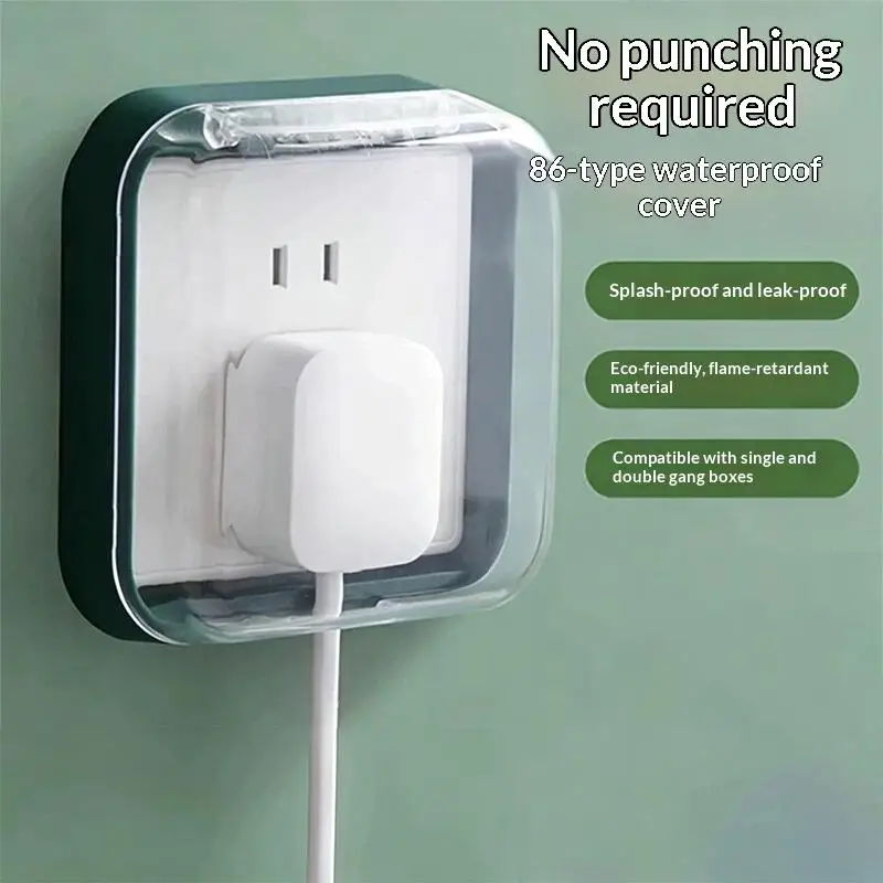 1Pc Electric Plug And Switch Cover Socket Protection Case For Bathroom Kitchen Use