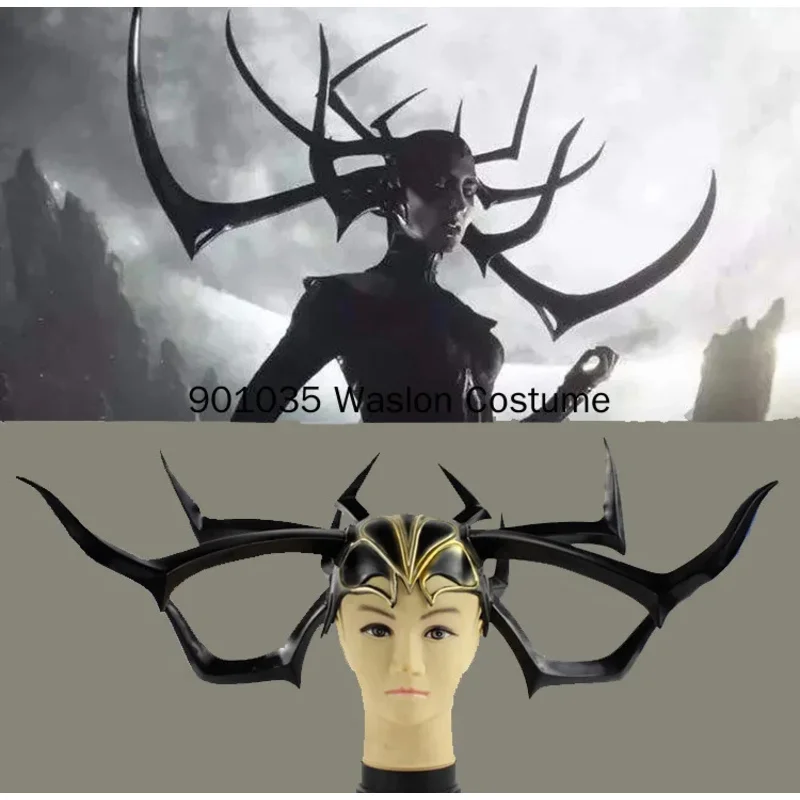 ثور 3 هيلا تأثيري غطاء الرأس آلهة الموت هيلا اللاتكس خوذة هالوين زي حفلة اكسسوارات الدعائم