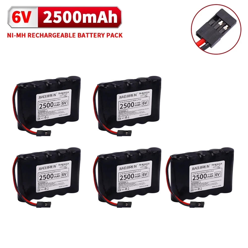 Packs de batteries RC NiMH 6V 2500mAh pour avions RC et robot de marche batterie rechargeable haute capacité avec connecteur Hitec