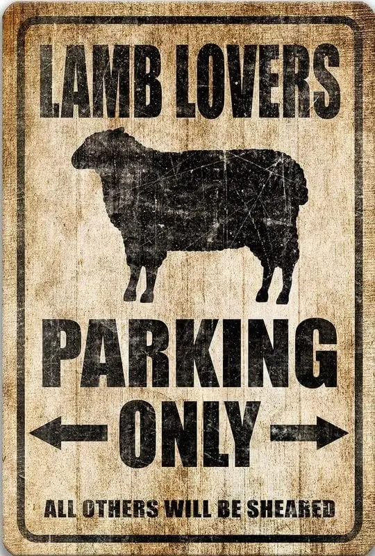 Lamb Lovers Parking Only Sign, Livestock Fair, Gift for Lamb Owner, Lamb Owner Gift, Lamb Lovers Decor, Barn Sign Garage Sign 4H