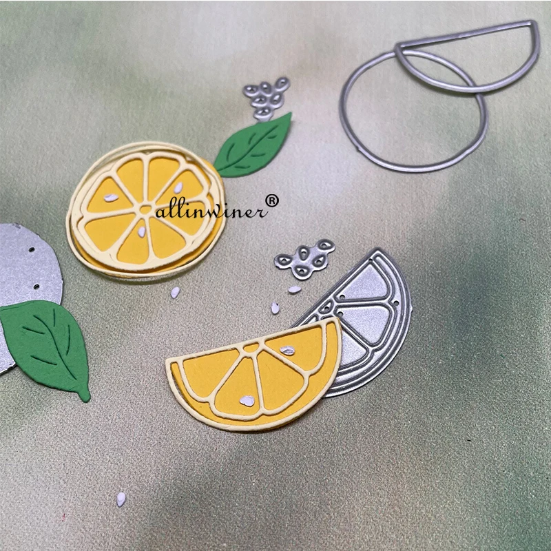 Lemon slices leaves Metal Cutting Dies Stencils Die Cut for DIY Scrapbooking Album Paper Card Embossing