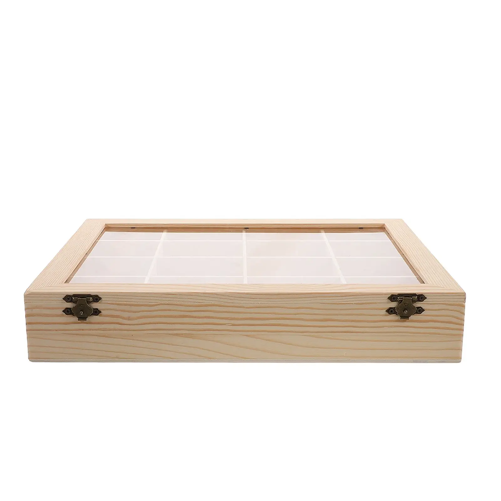 

1Pcs Wooden Collection Display Case for Mineral Specimens Display Case For Rock Collection Stone Container ganizer
