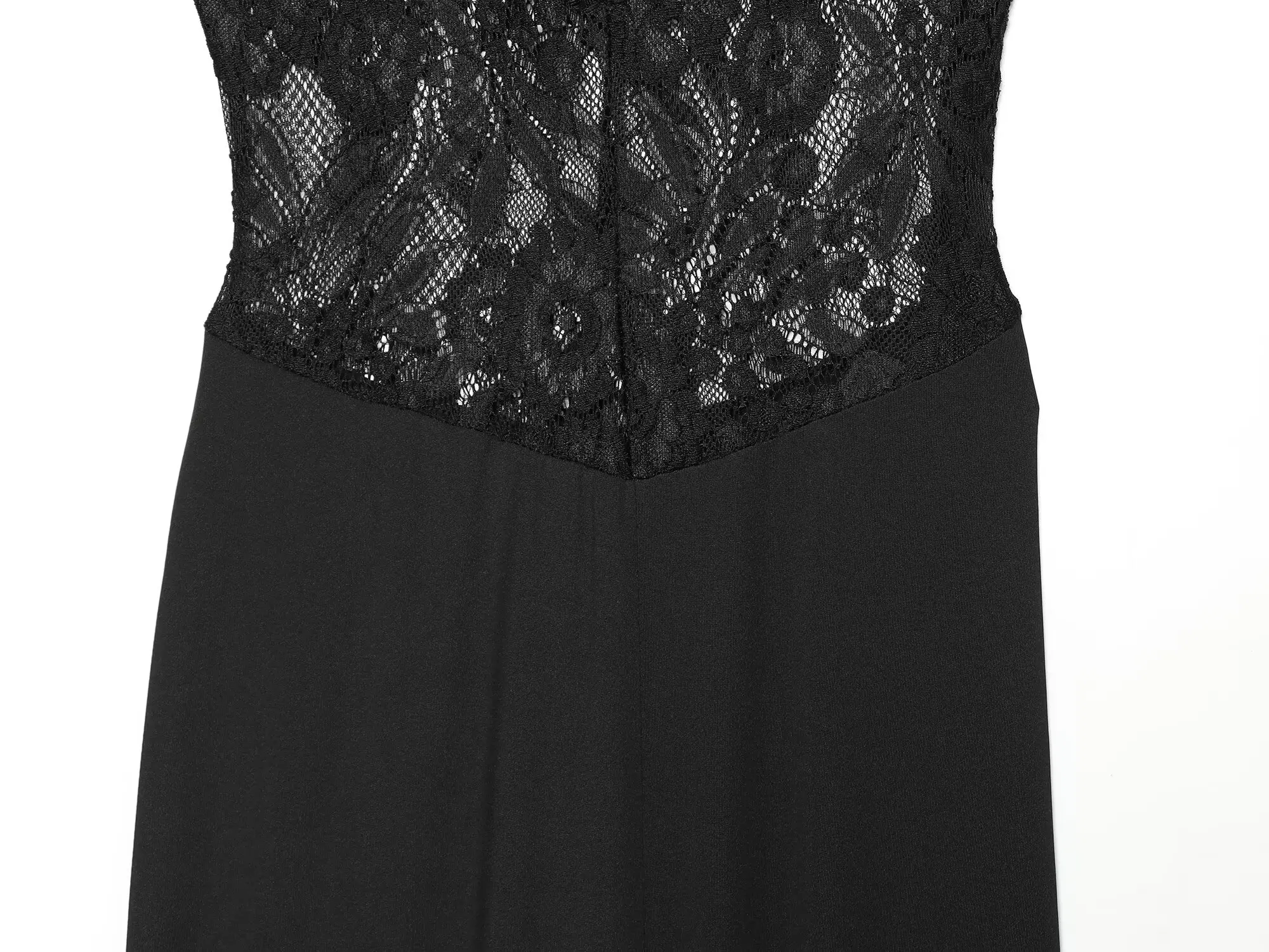TFMLN Elegantes Damen Sexy Maxikleid, Neckholder Ärmellos, Patchwork-Spitze, Einfarbig, Schmal Geschnitten, Halbtransparentes Partykleid, Sommer Neuheit – Detail 7