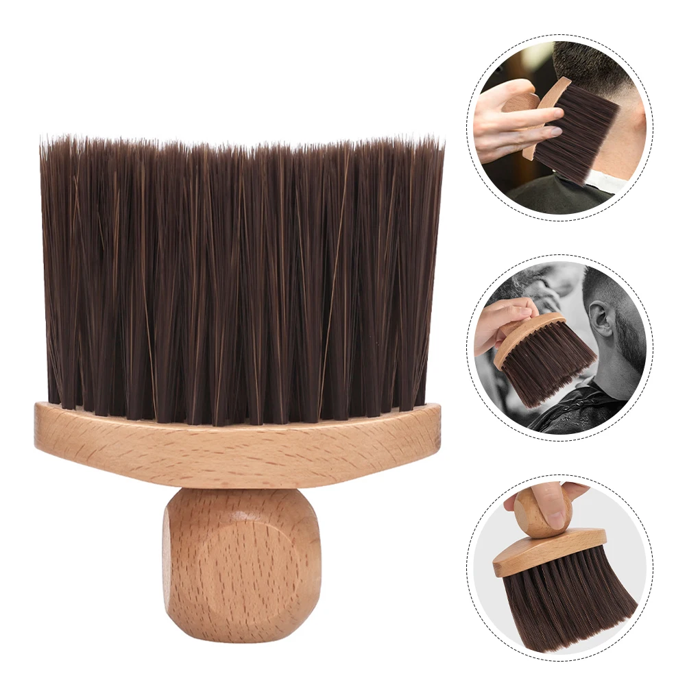 

Barber Neck Duster Wooden Handle Soft Bristle Hair Cleaning Tool For Salon Efficient Fragments Removal Lightweight Car Air