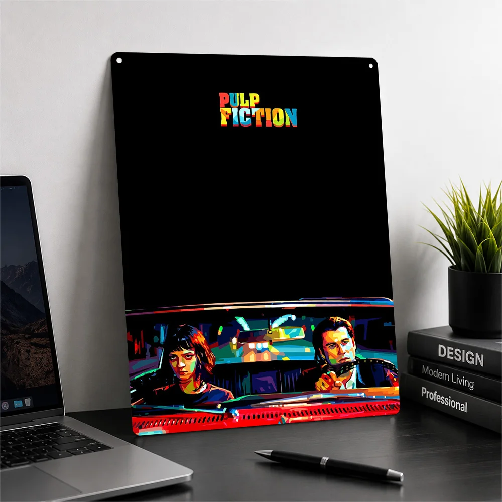 Pulp Fiction Movie Metal Poster Perfect Gift for Fans Lovers Personalized Wall Art Metal Sign for Article Decoration Room Decor