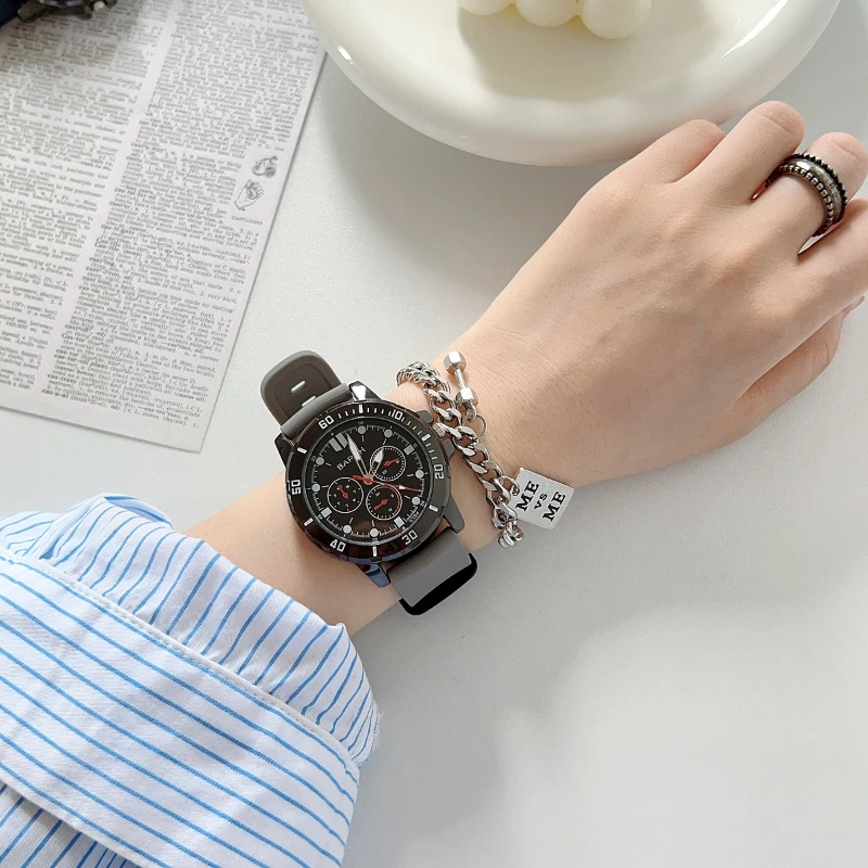 Роскошные красивые мужские кварцевые часы Элегантная женская модная тенденция Простые немеханические автоматические водонепроницаемые часы Подарок на день рождения