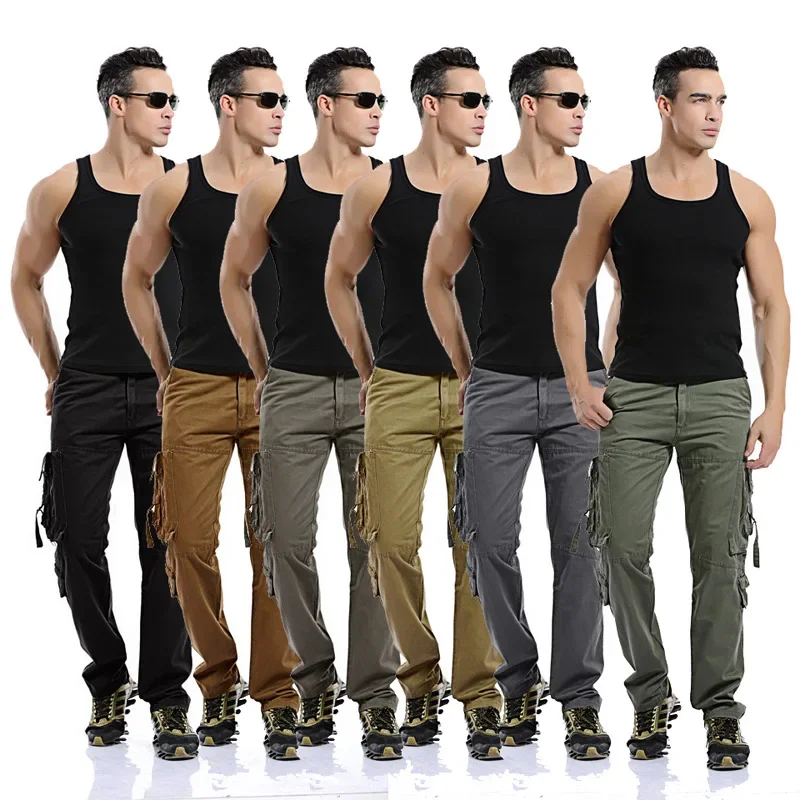 Amazon Classic Plus Size Multipocket Cargo Pants Loose Fit Casual Pants Trendy Men's Pants European And American Style