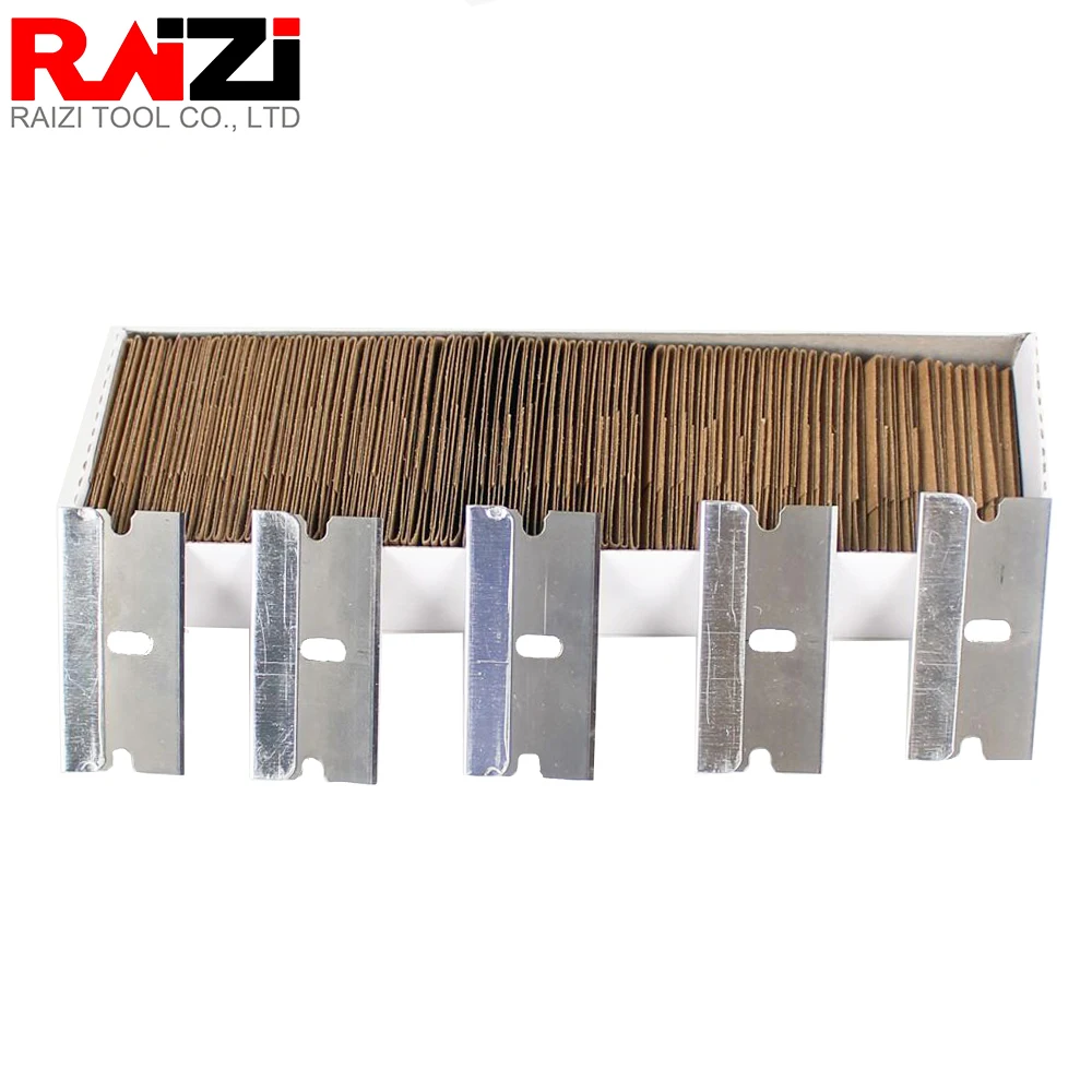 Raizi 100 pcs/lot Safety Carbon Steel Single Edge Razor Blades for Adhesives Old Film Glue Removal Clean Shovel