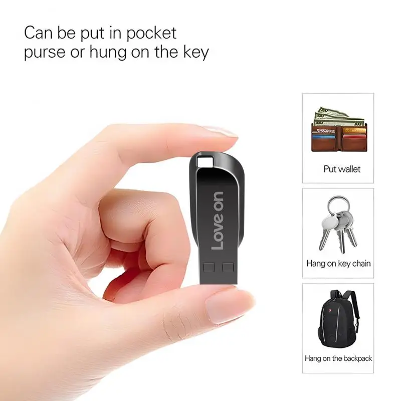Upgraded 2TB Pen Drive Metal USB 3.0 High Speed External Memory USB Mini Flash Drives 1TB 256GB USB Flash Disk Adapter