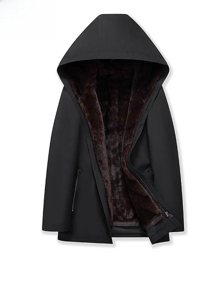 

TUCANO 2025 Men's Thiened Detachable Parka Coat Large Size Mid-Length Autumn Winter Jaet Casual Sle Warm Buxton Hat