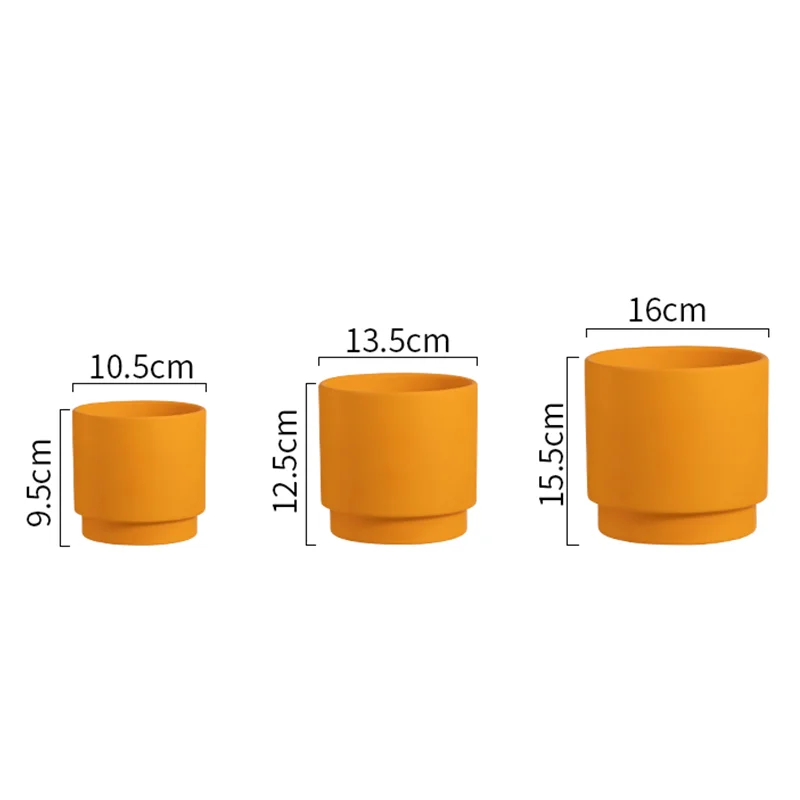 أصيص زهور سيراميك لون زراعة العصارة شكل دائري زهرة زهرية الديكور المنزلية شرفة الأواني زارع حديقة