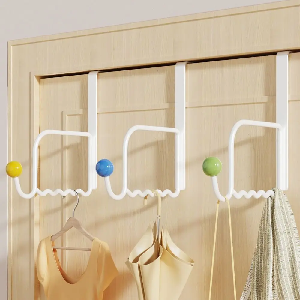 3 szt. Wieszaki na płaszcze z kutego żelaza ceramiczny hak z koralikami bez dziurkacza nierdzewny wieszak na drzwi bezszwowy wieszak na ręczniki wieszak na płaszcze dormitorium