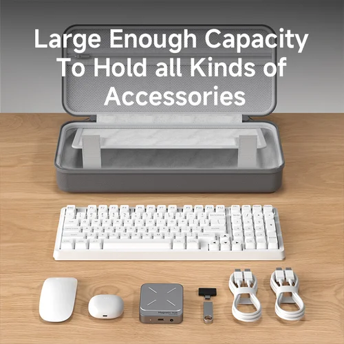 Imagen 2 del producto Hagibis-estuche de transporte portátil para teclado, bolsa de viaje EVA de 68/87 teclas, organizador electrónico, Estuche De Viaje, carcasa dura a prueba de golpes