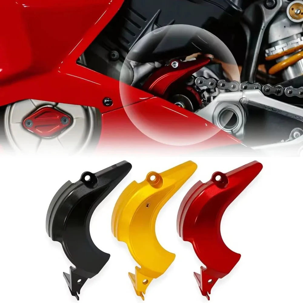 

Motorcycle Accessories Protector Guard CNC Front Sprocket Cover Chain For Ducati Streetfighter V4 S Panigale V4 R S 2018-2024