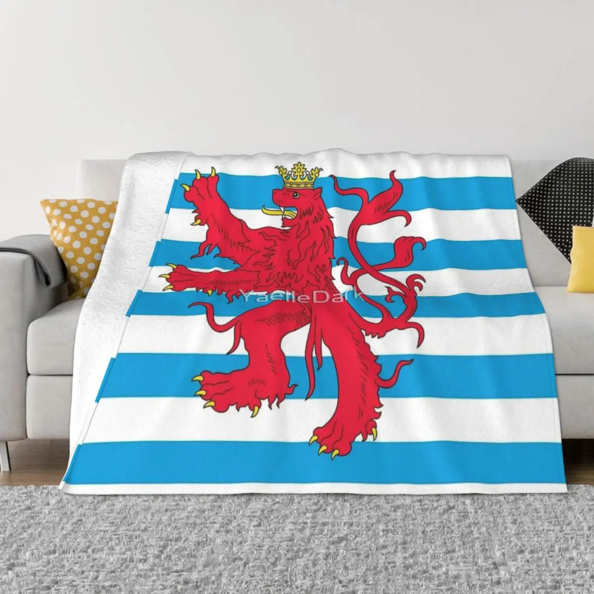 Flag Of Luxembourg Four Seasons Universal Blanket Campsites Can Be Laid Halloween Gifts