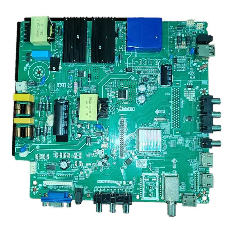 TP.MS3663S.PC821 Three in one TV motherboard, tested well, physical photo for ORION logo   111--180V  590ma 108w