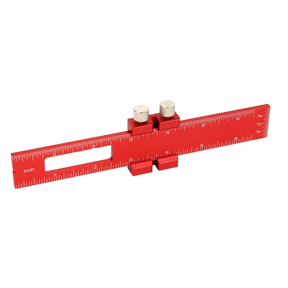 

Woodworking Positioning Scribing Rulers Multifunctional Aluminum Tool Ruler Red Scribing Ruler Woodworking Tools