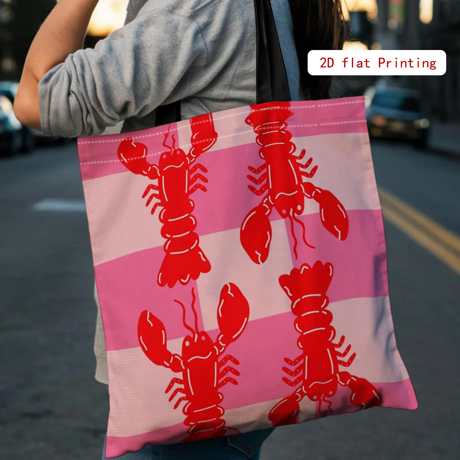 Travel Accessories Gifts For Her - 1pc 핑크 랍스터 2d 프린트 패션