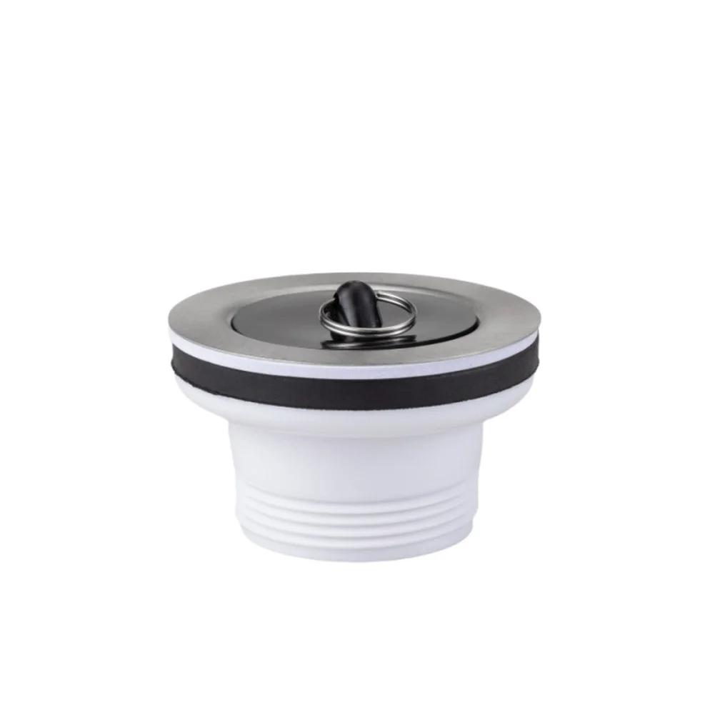 For Laundry Tub Drain Head 70mm Stainless Steel with PP Component for Mop Basin Kitchen Sink G1 1/2 Thread Modern Look