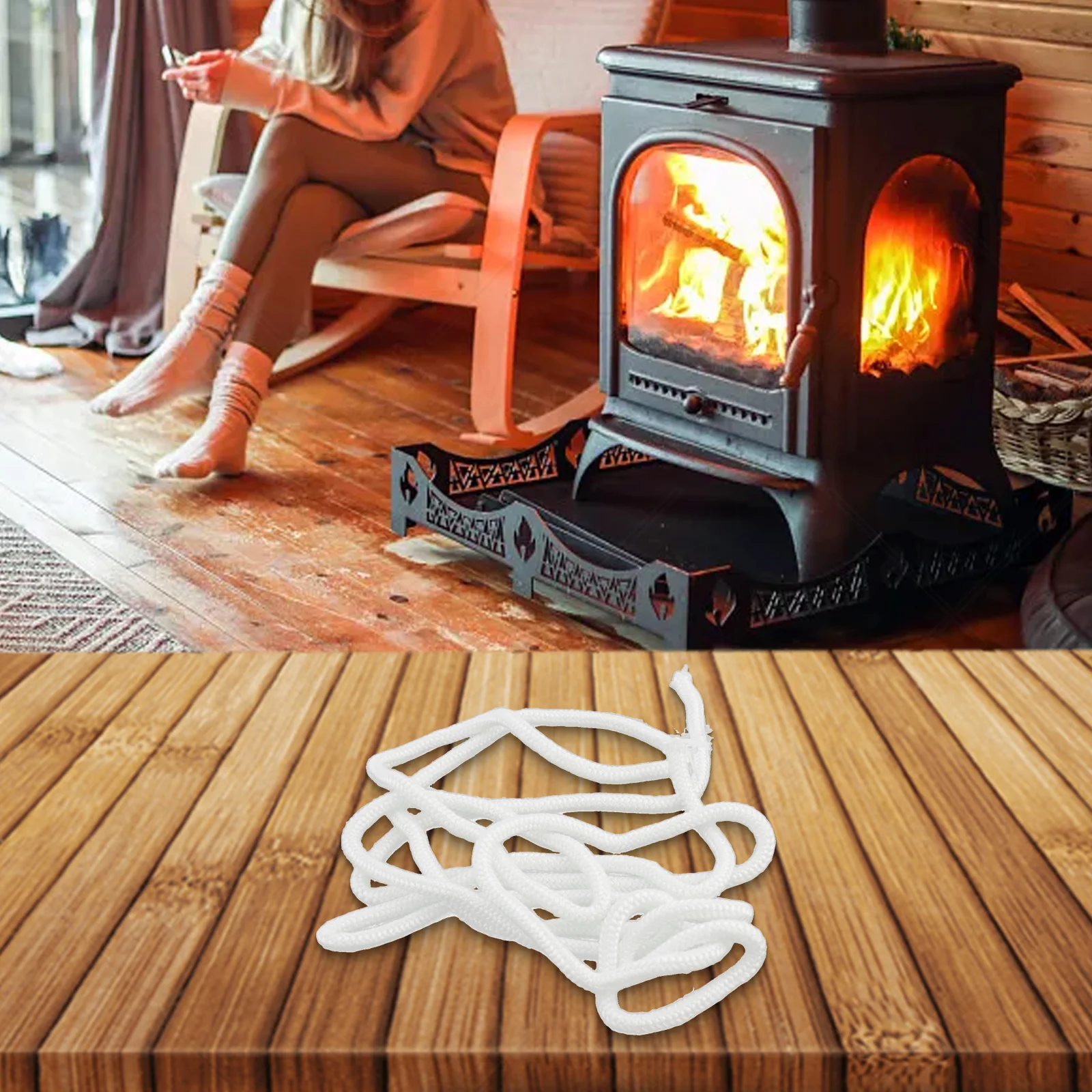 For Boiler Industrial Oven Rope Seal Chimneys And Fireplaces Log Burner Wood Burning 3 Meter Length 118 Inch Length