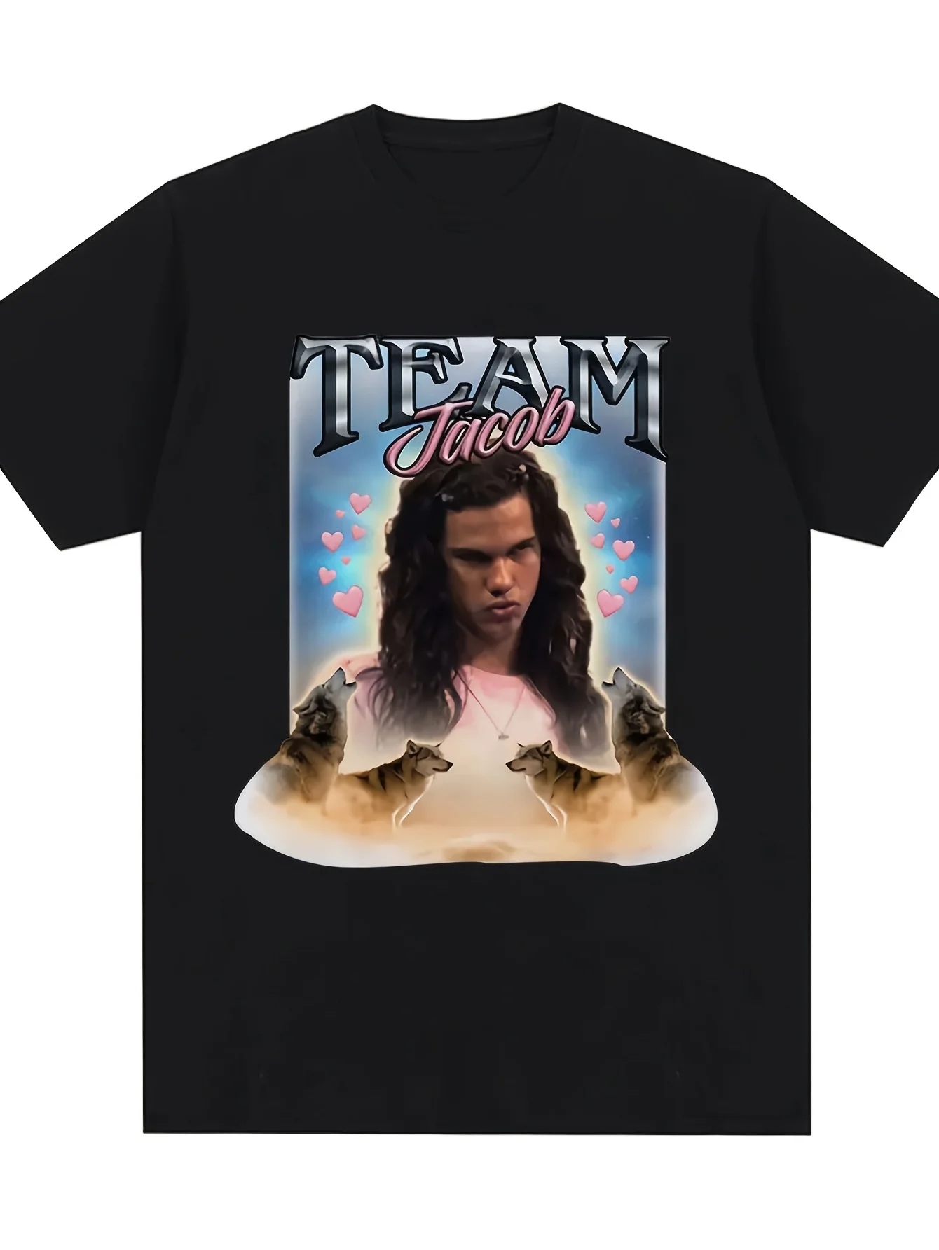 

Team Jacob Team Edward Graphic T-shirt Funny Meme Short Sleeve T-shirts Men Women Fashion Cotton Oversized T Shirts Streetwear