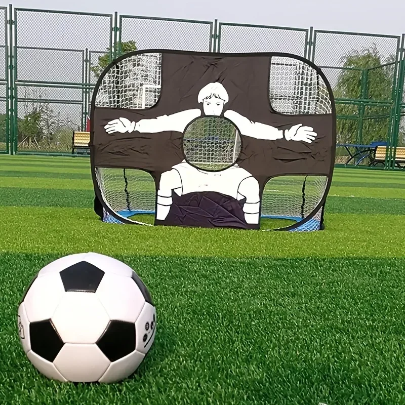 2-in-1 faltbares Fußballtor, tragbares Fußballtornetz, Dual-Purpose-Design für Fußballtraining im Freien, Multifunktions-Trainingsnetz