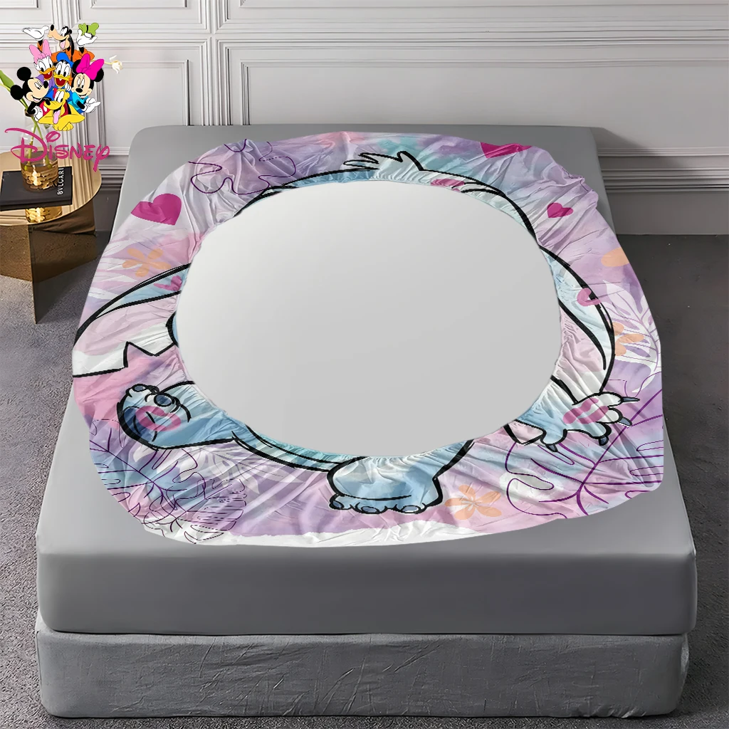 طقم ملاءات ديزني ليلو وستيتش 2/3 قطعة، ملاءة وأغطية وسائد ناعمة، فراش كرتوني لطيف قبلة للهدايا، ديكور منزلي