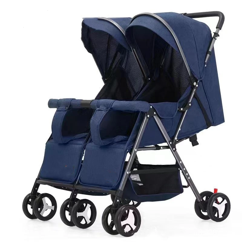 2024 new model good baby stroller car pram twin double walker pushchair carrier kinder carrito for two factory