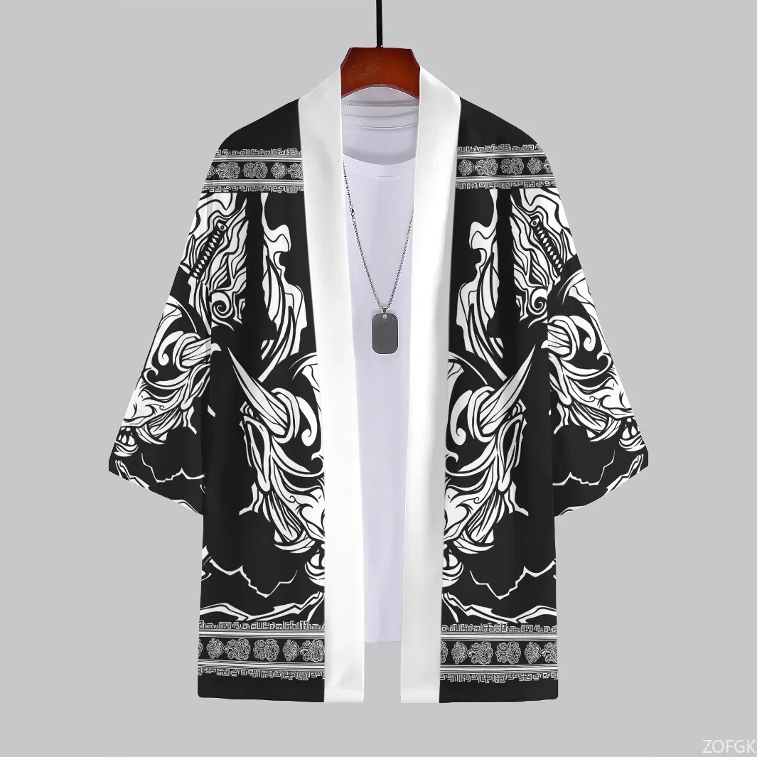 

2025 хит продаж, кардиган-кимоно с 3D принтом, новый летний трансграничный свободный топ