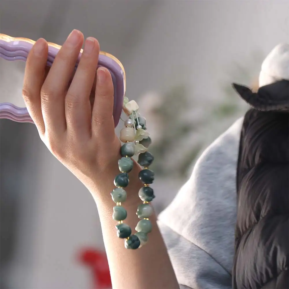 

Модный милый ремешок для телефона для девочек, защита от потери, бисерный шнурок-ремешок, браслеты-шармы, цепочка для телефона, подвеска для сумки