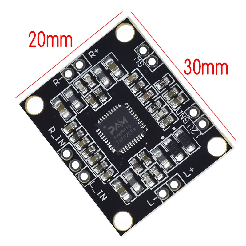 Digital Power Amplifier Board 2 x15w Dual Channel Stereo Mini Class D Power Amplifier Board PAM8610