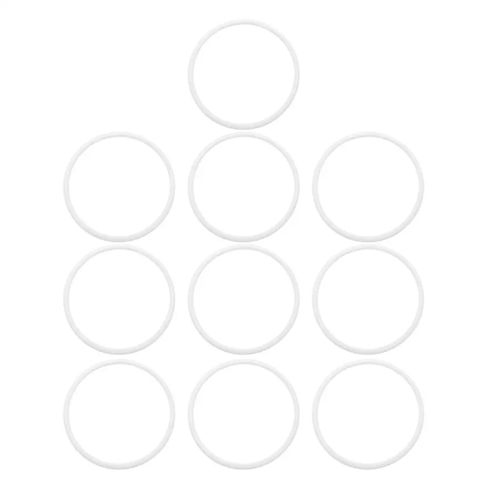 

10 Pcs Plastic Rings White DIY Dream Catcher Accessories Macrame Hoops Craft Circle Floral Wreath Frame Home Decor