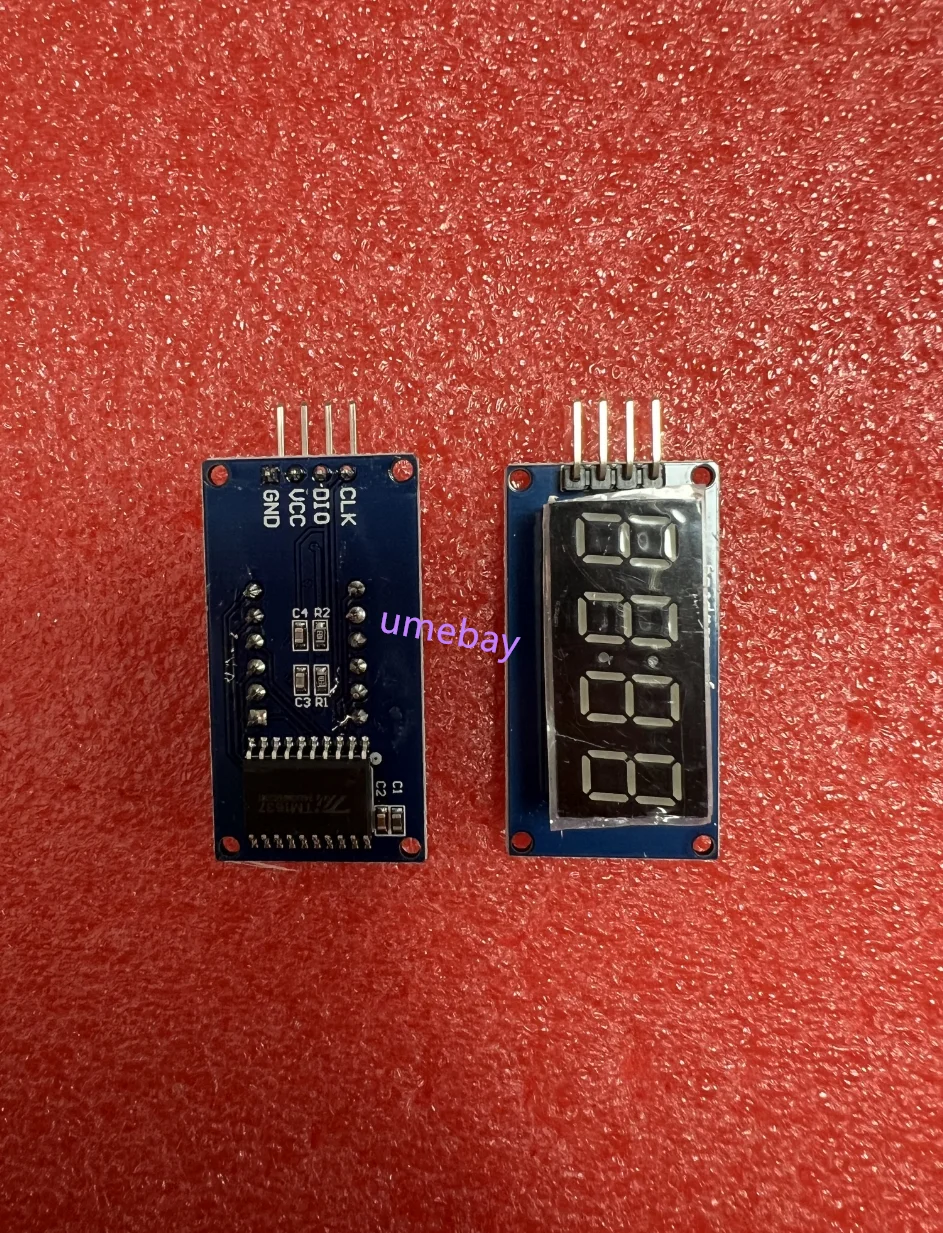 10pcs /  TM1637 4-bit Nixie tube display module LED brightness adjustable with time