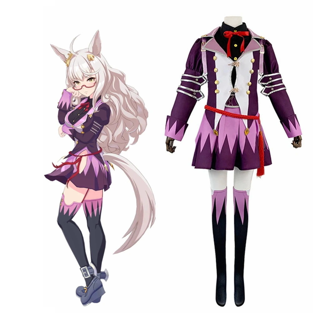 

Unisex Anime Cos Umamusume Biwa Hayahide Cosplay Costumes Halloween Christmas Party Sets Uniform Suits