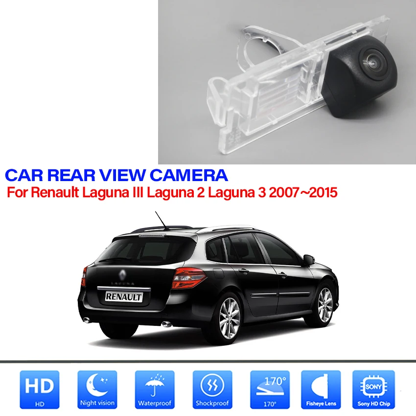 Rear view Camera For Renault Laguna III Laguna 2 Laguna 3 2007~2015 CCD Full HD high quality RCA  Reverse Parking Camera