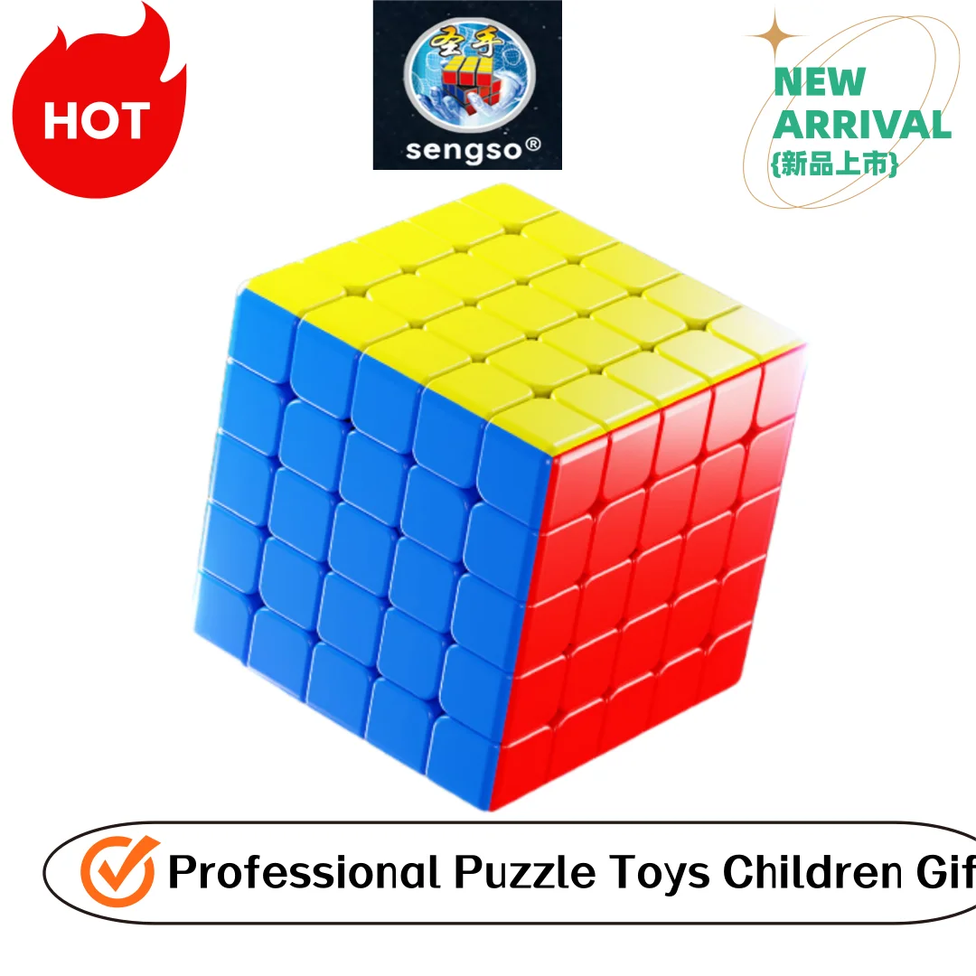 Sengso mosheng 5x5 cubo mágico magnético shengshou 5x5 cubo stickerless profissional quebra-cabeça brinquedos crianças presente cubo mágico