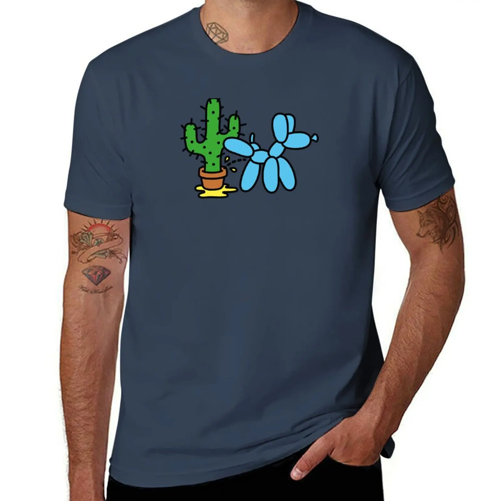 

Balloon dog and cactus Balloon artist Balloon animal twister T-Shirt man graphic t shirt man t shirt luxury T-Shirt