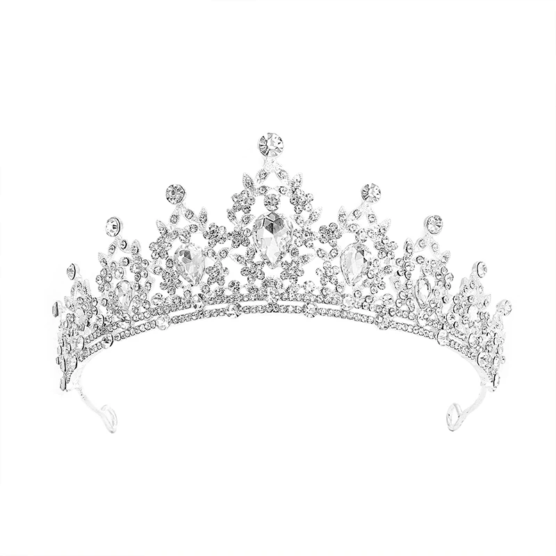 Diadema corona di cristallo per donna, corona nuziale Tiara Vintage per spose, diadema principessa per ragazze festa di compleanno di Halloween