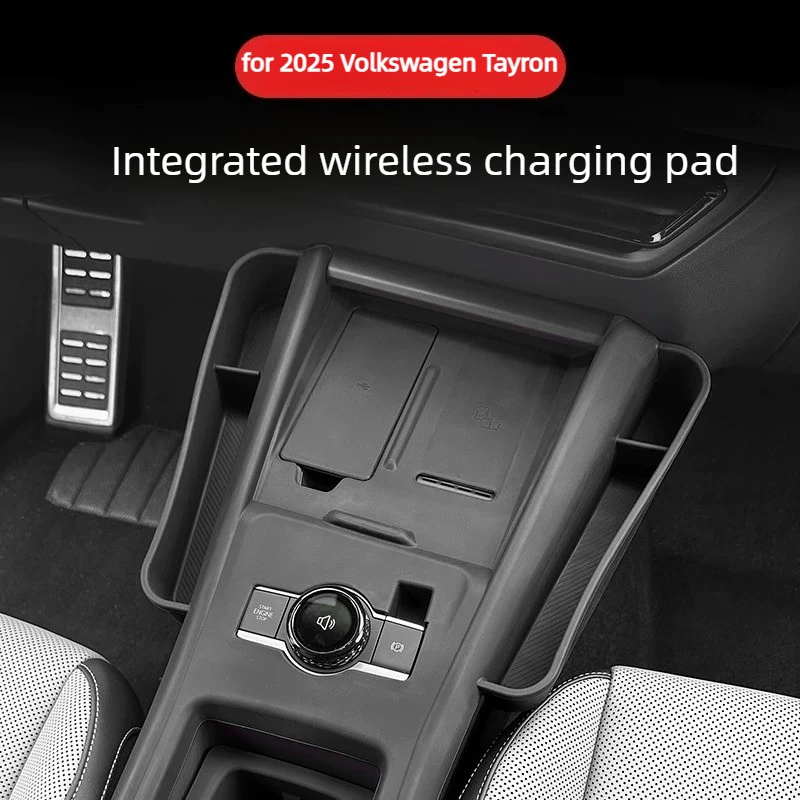

Cup Holder Mat Silicone Gear Shift Cover, Wireless Charging Anti-dust Pad Interior Mod Parts for 2025 Tayron