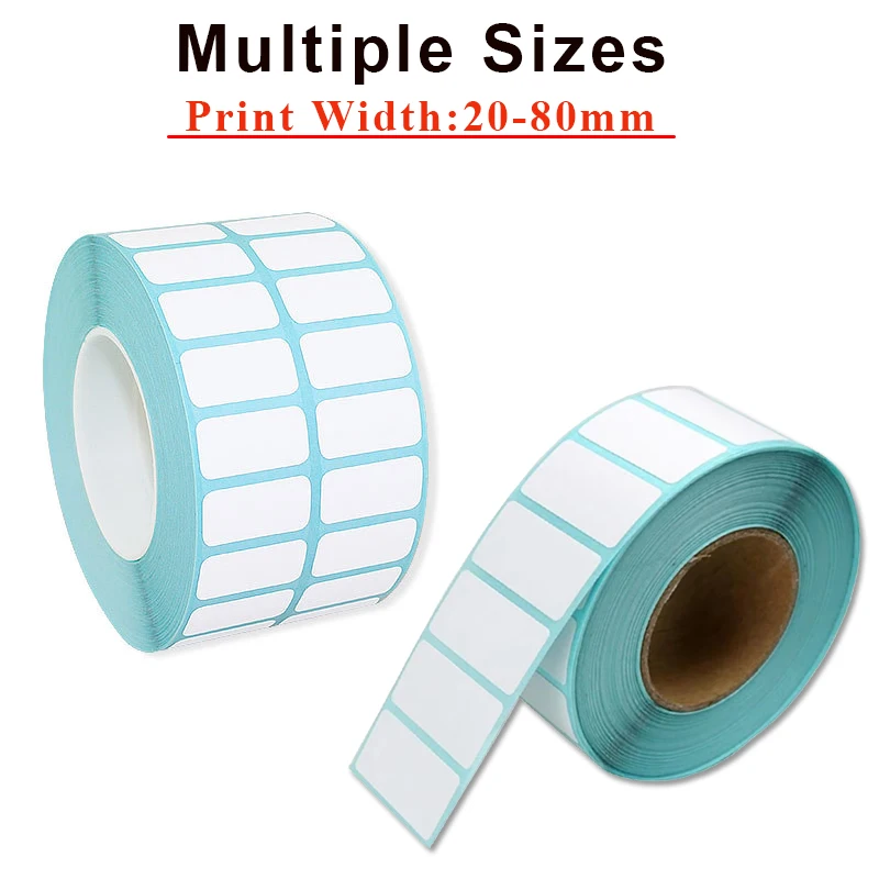 1Roll 20-80mm Thermal Label Sticker Convenient Supermarket Price Shipping Label for Zebra/Munbyn/JADENS/ROLLO 4X6 Maker