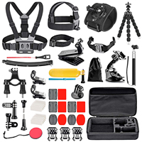 Pro 50-in-1 Adventure Kit for GoPro 13/12/11, DJI Action 5/4, Insta360 Ace - 360° Bike/Helmet/Chest Mounts & Waterproof Case