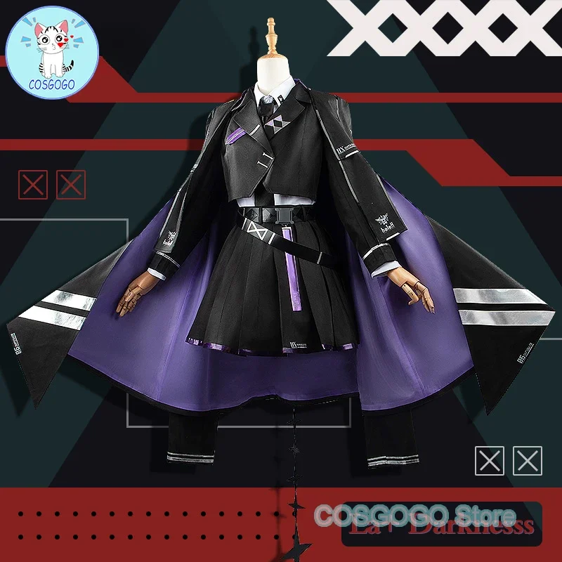 COSGOGO [Customized] Hololive VTuber La+Darknesss Cosplay Costume Halloween Outfits Women Dress