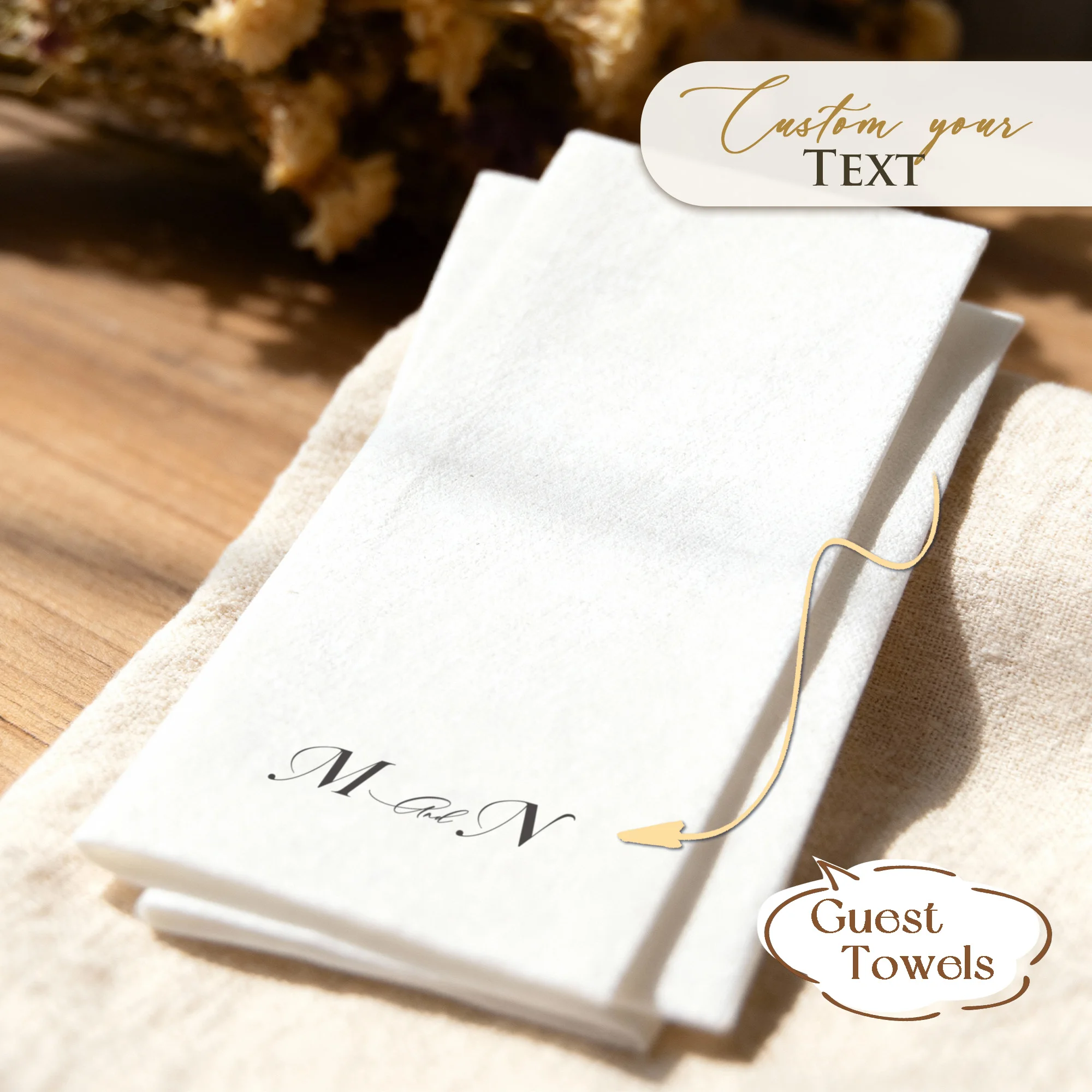 

Custom Wedding Napkins Disposable Personalized Dinner Cocktail Napkins Custom Paper Napkins of Your Text for Party Birthday Dec