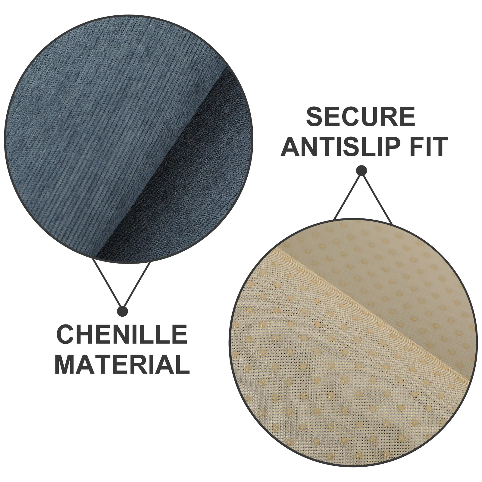 Sofa Armrest Cover 70X70Cm Chenille Washable Couch Protector Reversible Non-Slip Armrest Covers For Living Room Furniture