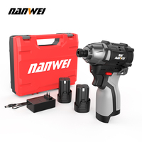 NANWEI 16.8V Brushless Lithium Battery Impact Screwdriver Household Electric Screwdriver 3-speed Control