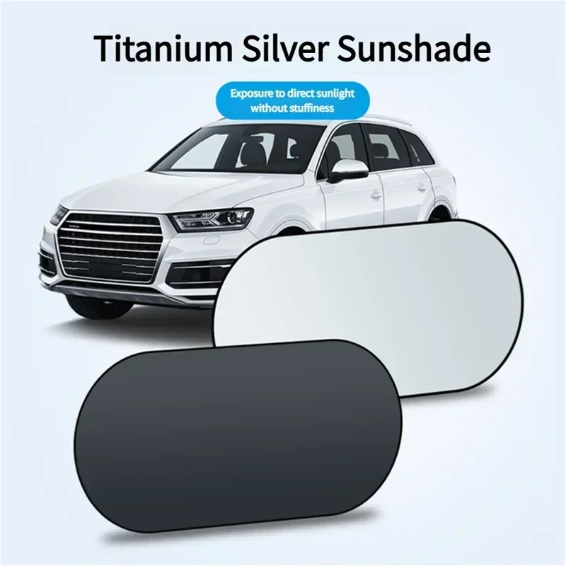 Car Rear Window Shades Titanium Silver Cloth Auto Windshield Sunshades Reliable Steel Wire Windscreen Curtain Cars