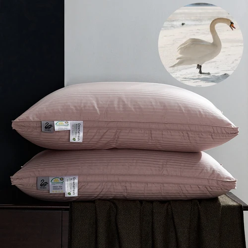 잠자는 소년 소녀용 호텔 침대 베개, 100% 구스 다운 베개, 목 척추 보호, 느린 리바운드, 부드러운 침구 베개, 5 성급, 1 개 